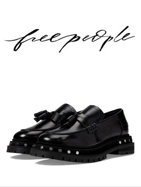 Free People Teagan Tassel Loafer Black EU 39 (US Women's 9) M